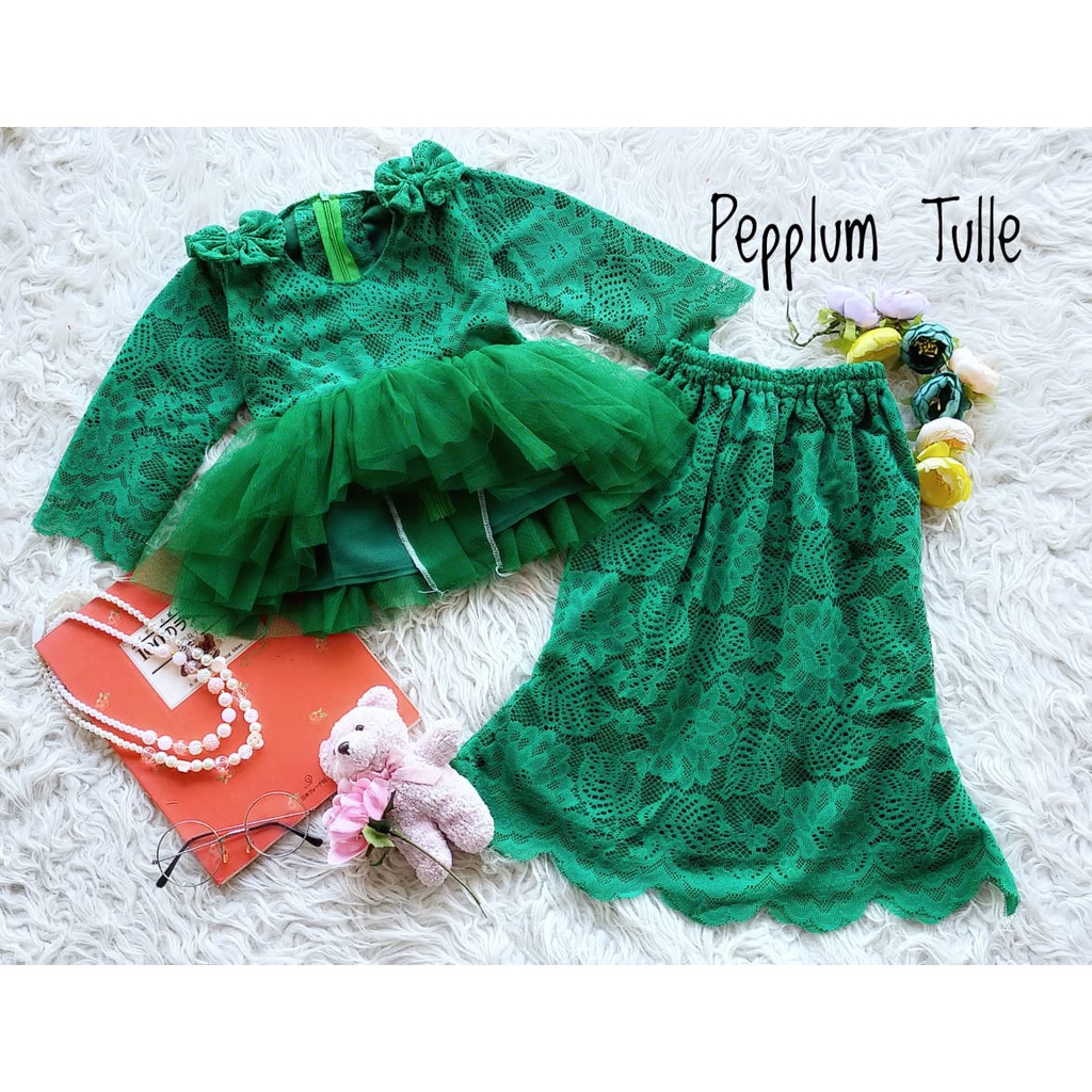 Kebaya Pepplum Tulle Anak Unik/Baju Adat/Kebaya Anak murah meriah