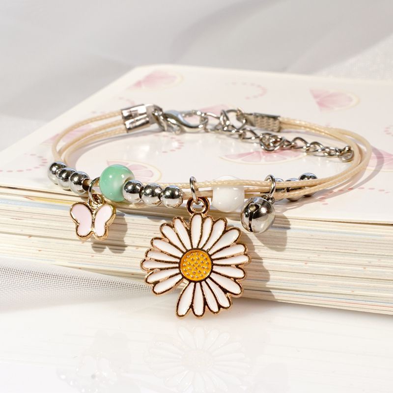 Gelang Couple Daisy Etnik Bead Tali persahabatan Braided Bracelet/Friendship Adjustable-Won