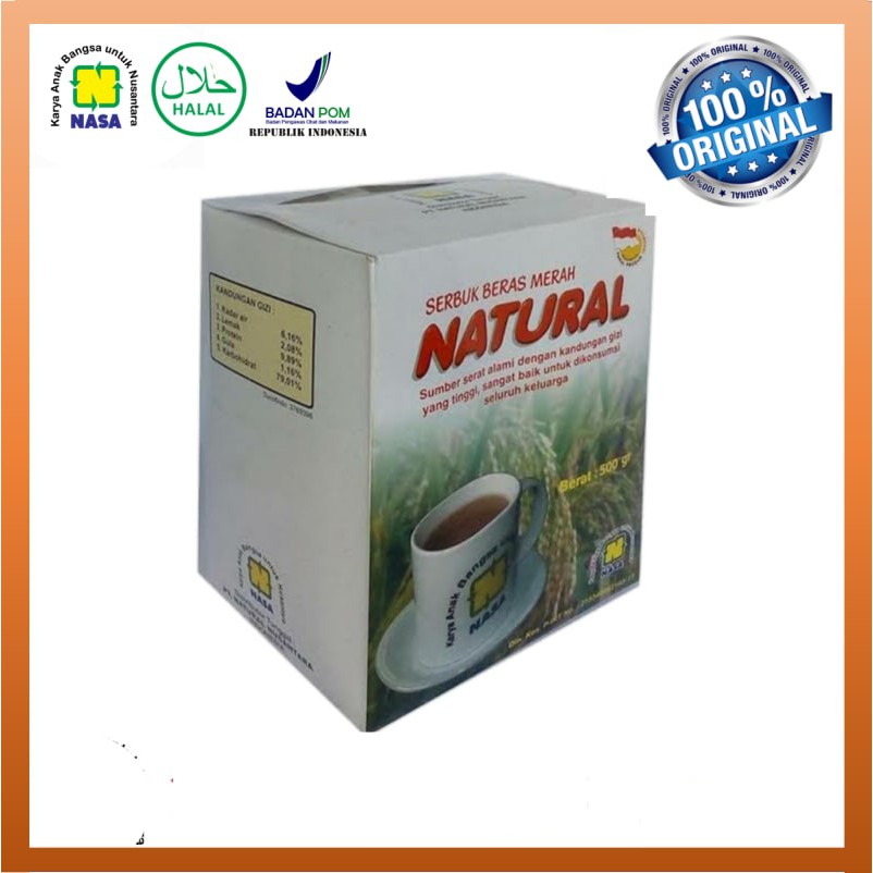 

SERBUK BERAS MERAH NATURAL 500GR NASA - SBMN