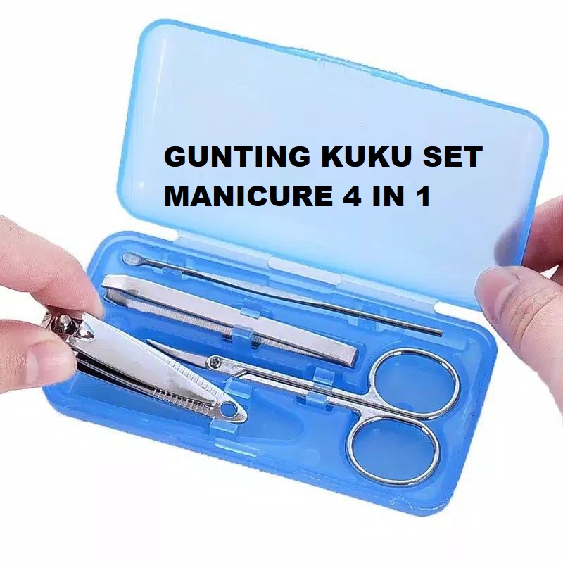 D_shop GUNTING KUKU SET 4 IN 1 / PAKET SOUVENIR/PAKET PEDICURE MANICURE 4PCS