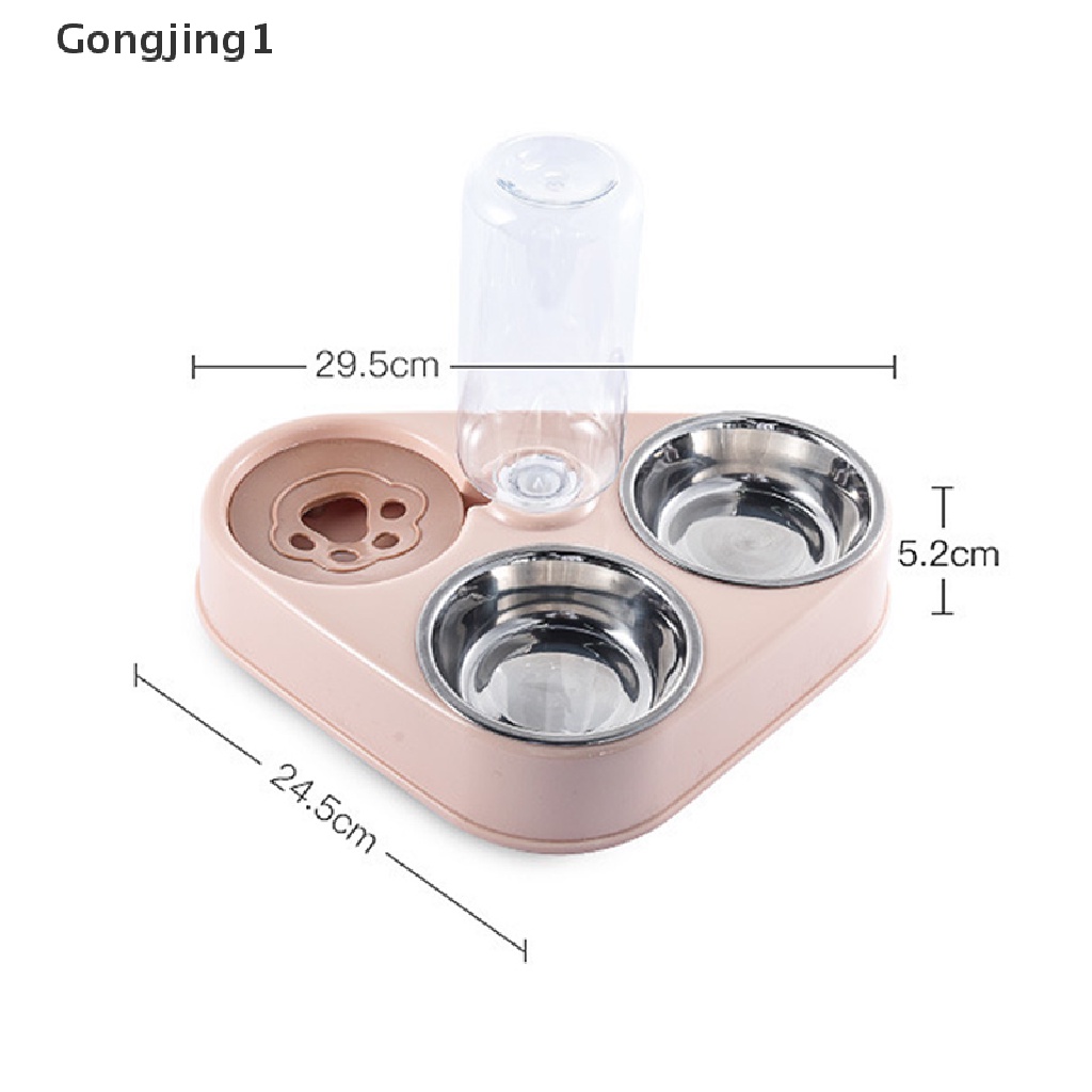 Gongjing1 3 in 1 Mangkok Makan / Minum Otomatis Untuk Anjing / Kucing