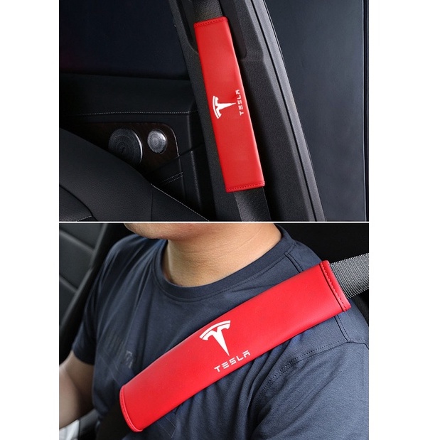 G-club Cover Sabuk Pengaman Mobil Universal Bahan Kulit Untuk Tesla