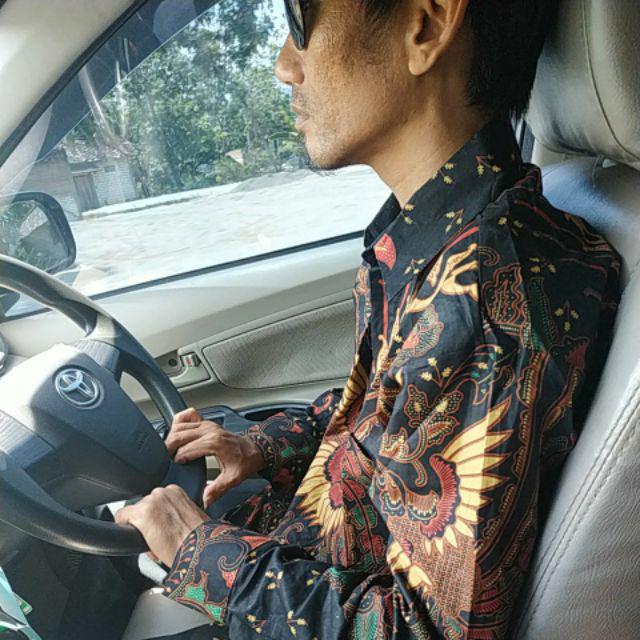 Bswart Batik Hrb026 Kenongo Hem Pendek Padi Pekalongan  M L Xl Batik Pria Murah Batik Lengan Panjang