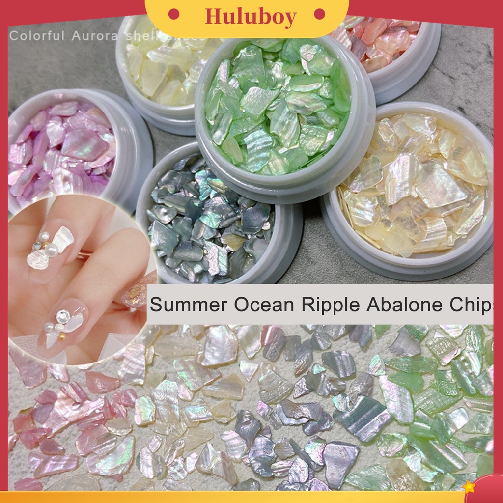 Huluboy Huluboy♡ Ornamen Kerang Abalone Sequin 3D Asimetris Aksesoris Nail Art / Manicure DIY