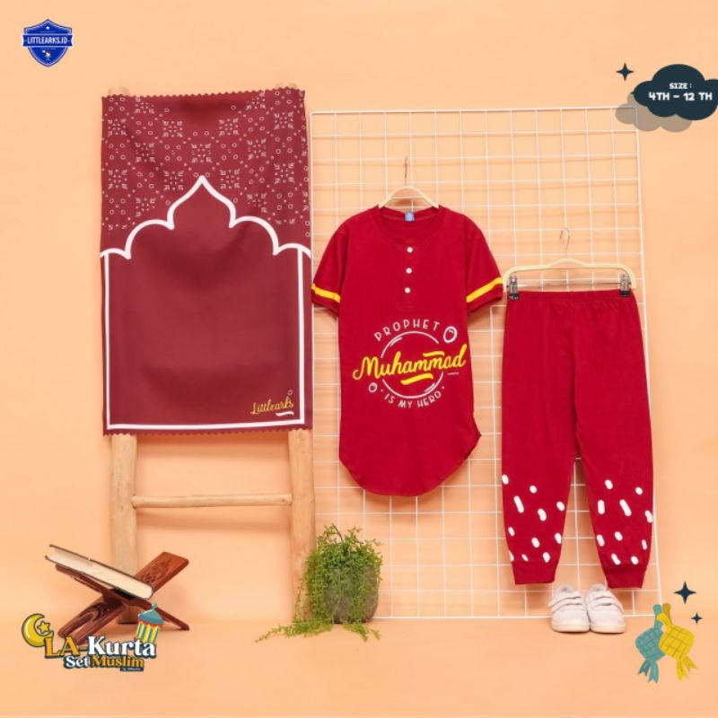 Afsheenastore Set Kurta Anak 4-12T / La Kurta By Littlearks