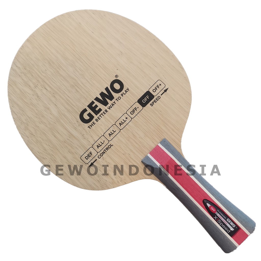 Gewo Hybrid Carbon X/Speed - Kayu Pingpong Blade Tenis Meja Bet Bat Offensive