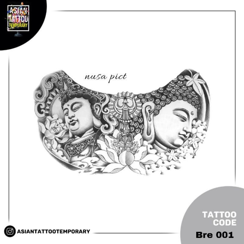 tatto temporary Tatto untuk dada/tato kulit /tato tubuh ukuran 14x19cm