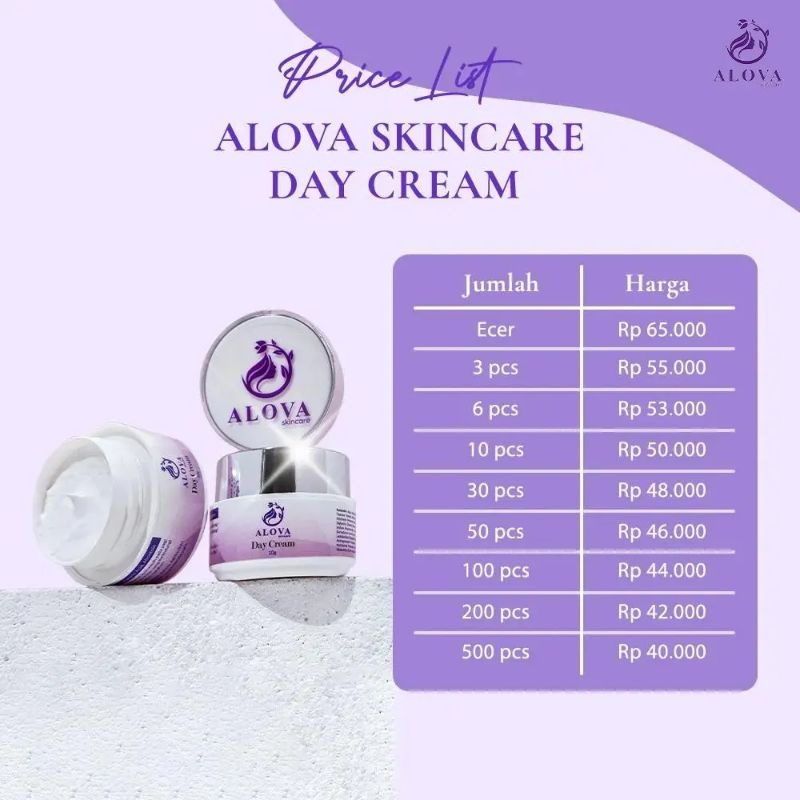 DAY CREAM ALOVA SKINCARE [BPOM] ORIGINAL 100%