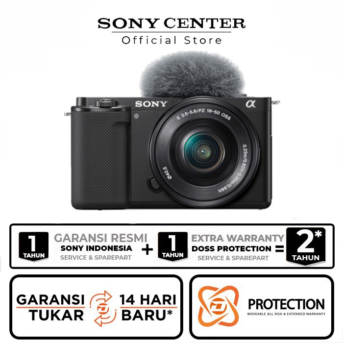 Sony ZV E10 Sony ZVE10 Mirrorless Camera Kit 16-50mm-Black 16-50mm