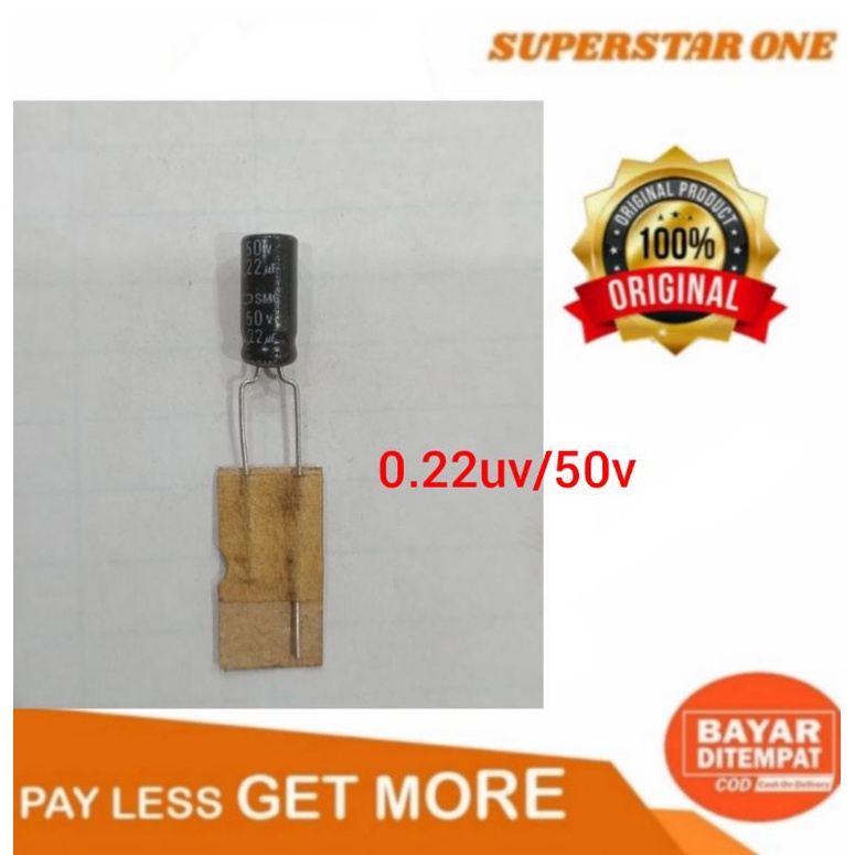 elco kapasitor 0.22uf/50v