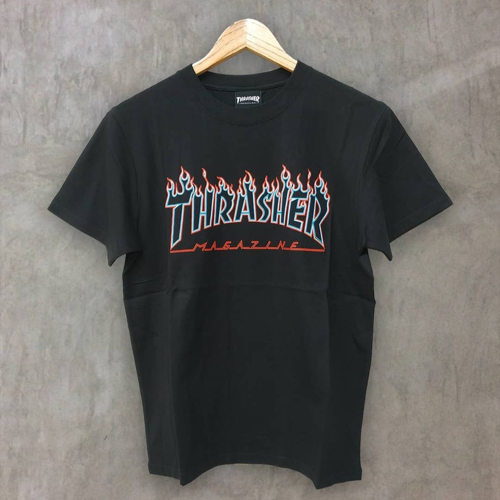 thrasher bbq flame black hoodie