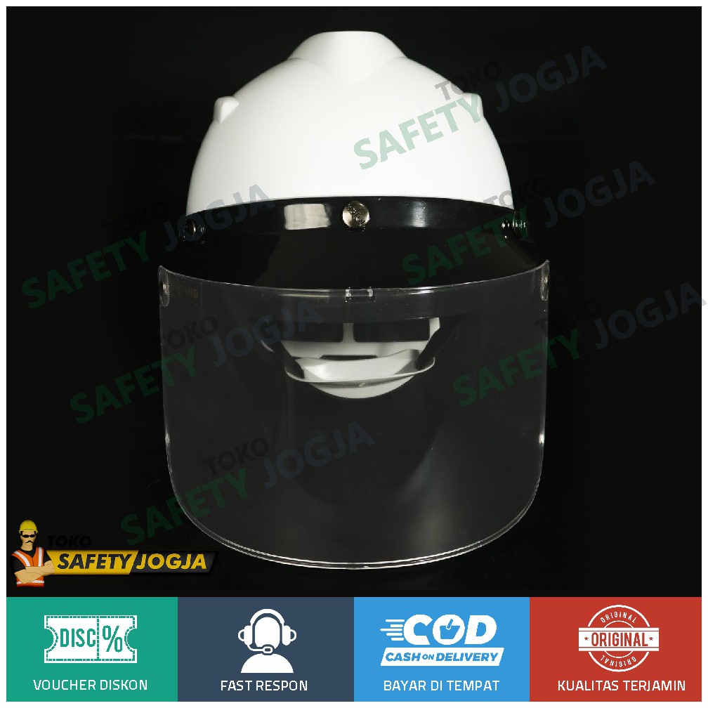 HELM FACE SHIELD APD SAFETY ANTI DROPLET PELINDUNG MUKA POLYCARBONATE SNI