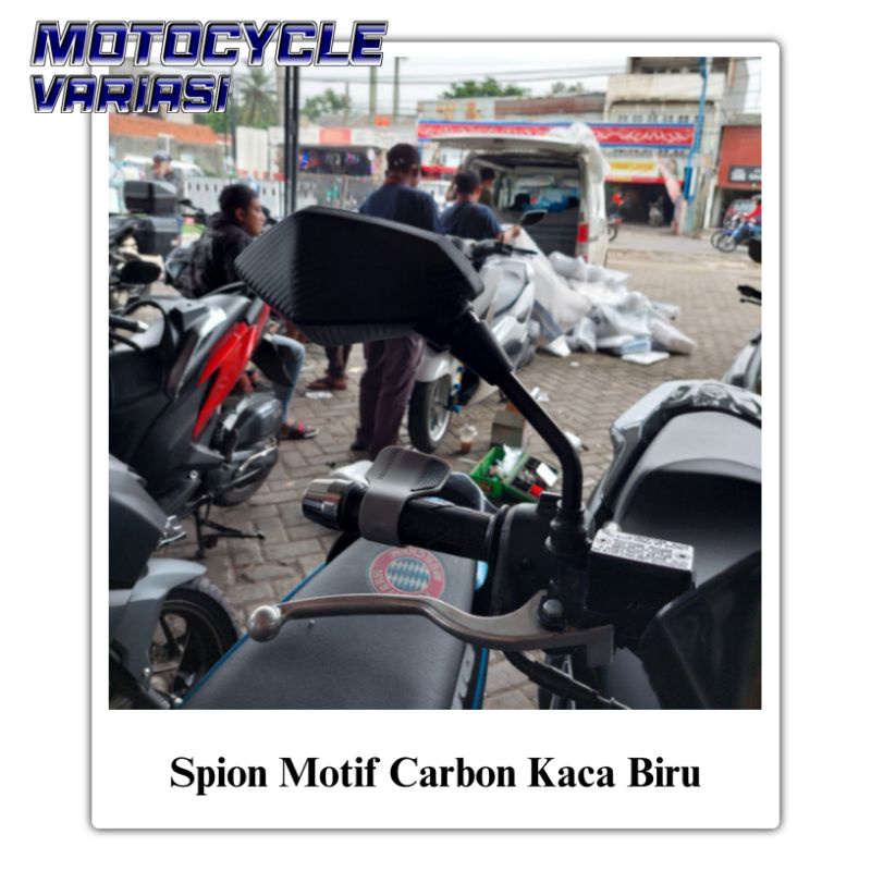 Spion Vario 160 Pcx 160 Click 160 Adv Motif Carbon Kaca Biru