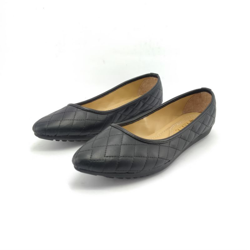 Sepatu Wanita Flatshoes Channel Polos Andis AN05