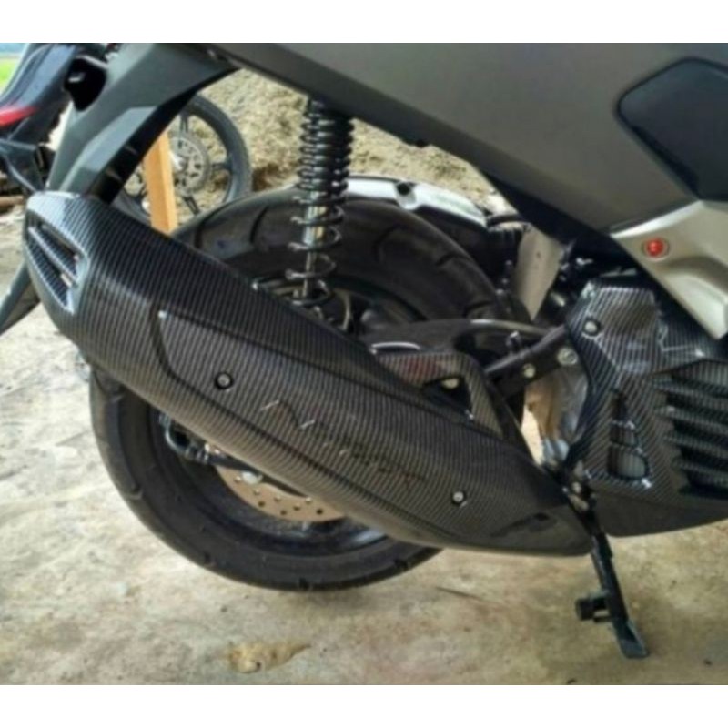 Cover Tutup Knalpot Yamaha Nmax 155 Carbon Nemo Pelindung Knalpot Nmax