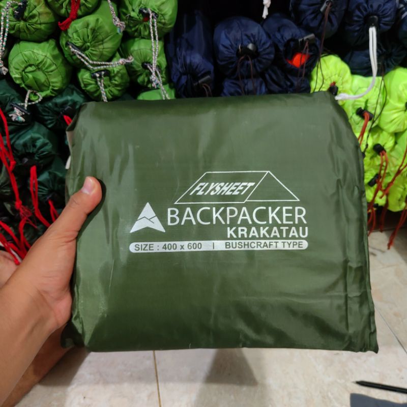 BACKPACKER Flysheet 4x6Meter Ultralight Waterproof Ukuran 4x6 Meter 19 Lubang - Flysheet Pelindung Tenda