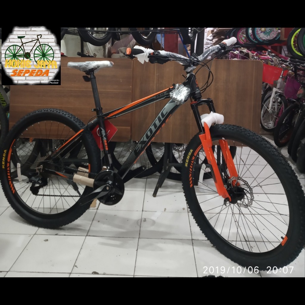 PROMO MURAH SEPEDA GUNUNG 27,5 EXOTIC 2612 AM FRAME ALLUMUNIUM 27 SPEED FORK LOCK