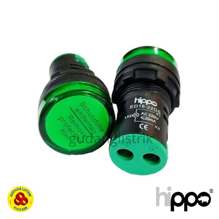 Hippo Pilot Lamp LED 22mm 220V AC Panel LED Indicator Dia 22mm