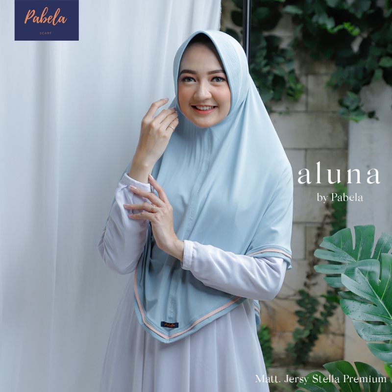 [Ori PABELA] ALUNA••hijab instan berg pet list••jersey stella premium