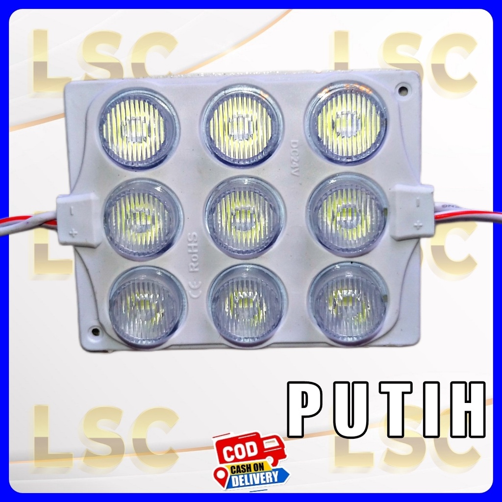 LAMPU LED KOLONG  9 MATA JUMBO 12 VOLT &amp; 24 Volt VARIASI MOBIL BIS TRUK NEON BOX