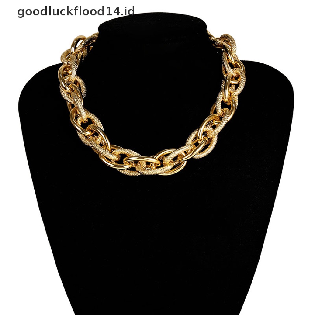 [OOID] Punk Choker Necklace Collar Hip Hop Heavy Metal Thick Chain Necklace Chain Gifts ID