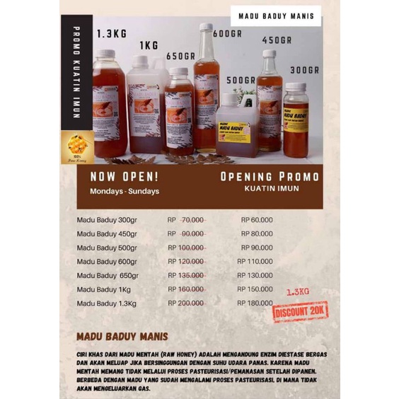 

Madu Baduy Manis Asli
