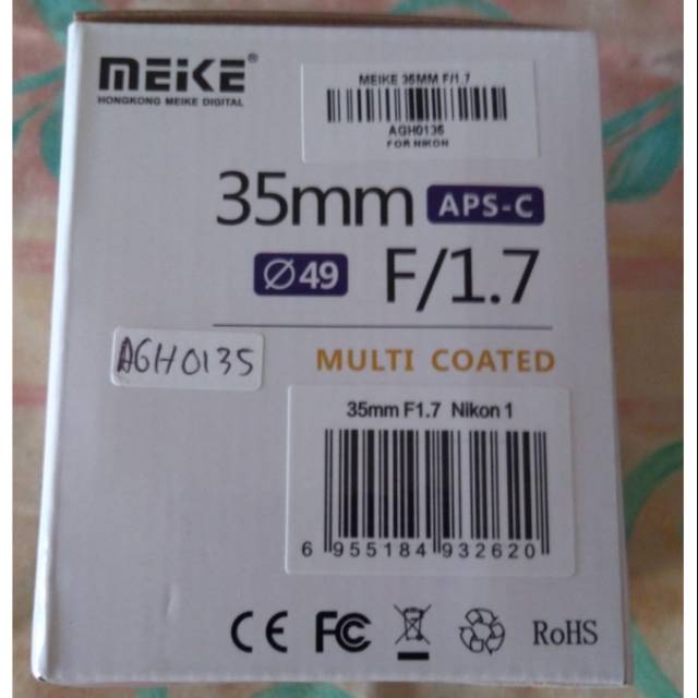 Lensa Meike 35mm for Nikon 1 J3 J4 J5 V3 S2 / nikon mirrorless
