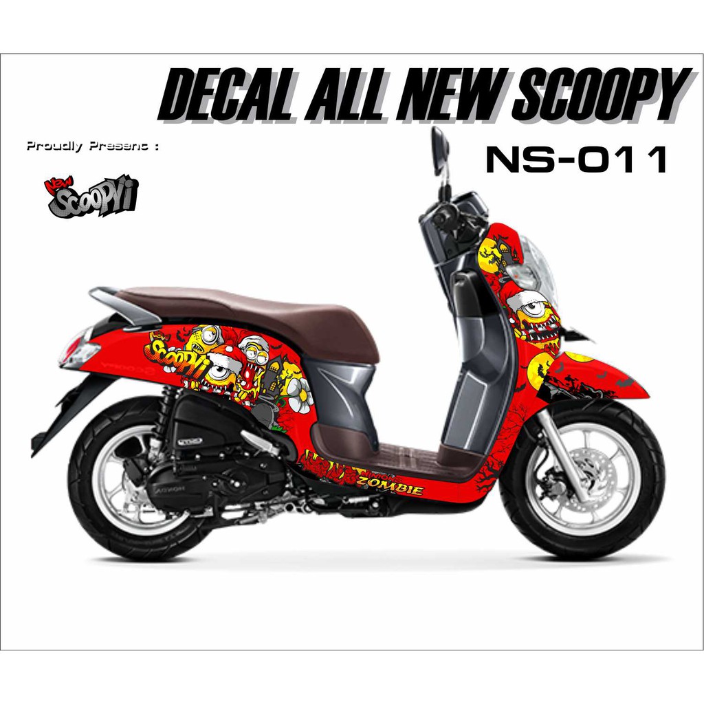 20 Inspirasi Stiker Motor Scoopy Hitam Aneka Stiker Keren