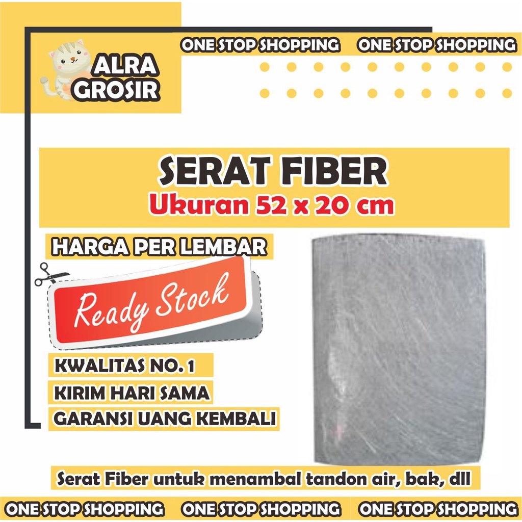 FIBERGLASS / FIBER MAT / SERAT FIBER PER LEMBAR SERAT FIBER FIBERGLASS AQUAPROOF FIBER GLASS MAT LAP
