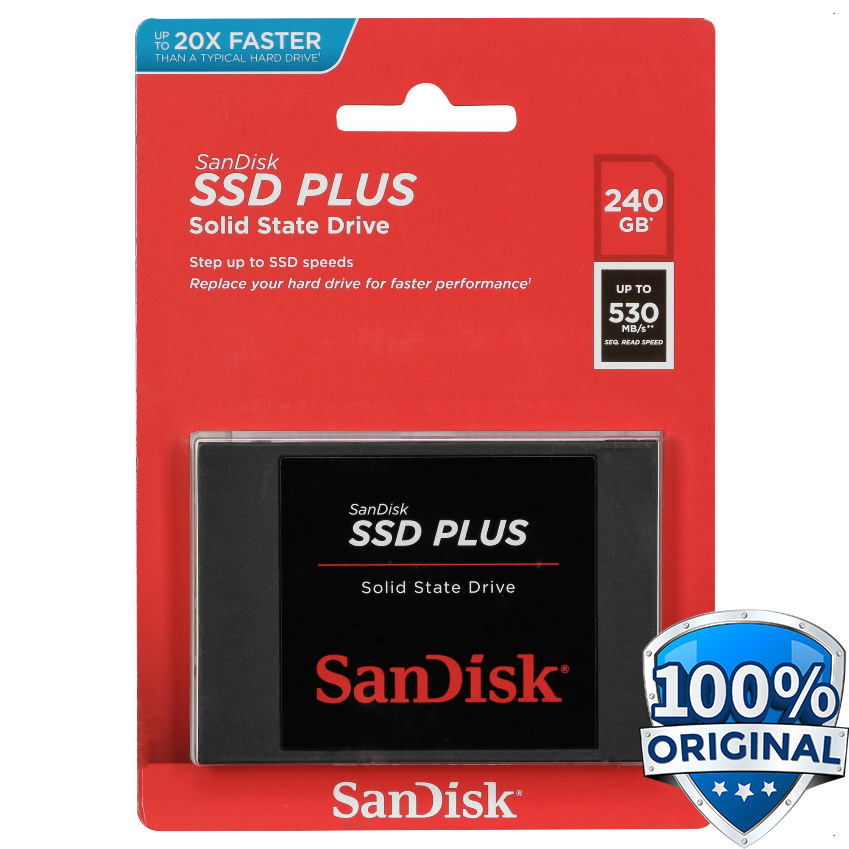 SANDISK SSD PLUS 240GB SATA - SDSSDA-240G - BLACK PROMOSI