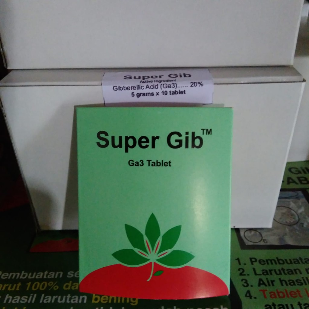 Super gib ga3 TABLET zpt pertumbuhan  pemacu giberlic acid plant booster fruit enlarger