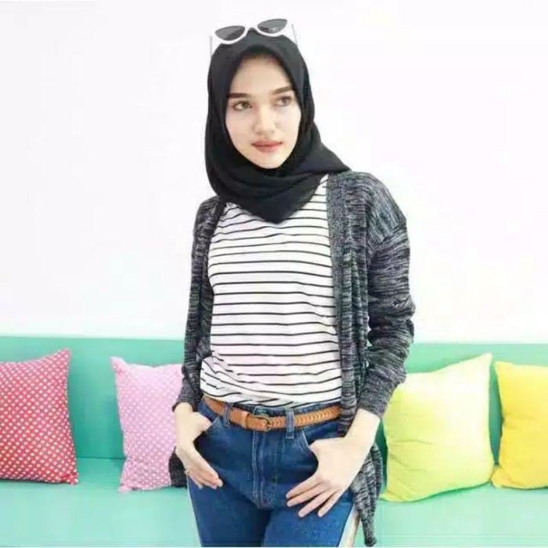 ELLENA BASIC OUTWEAR / MIDI KARDIGAN / KARDIGAN RAJUT PREMIUM / BASIC CARDIGAN-8