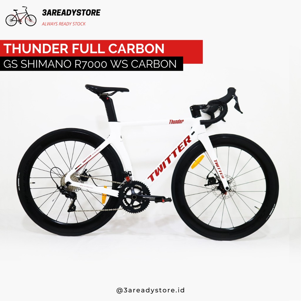 Sepeda Roadbike Full Carbon TWITTER Thunder SHIMANO R7000 WS CARBON