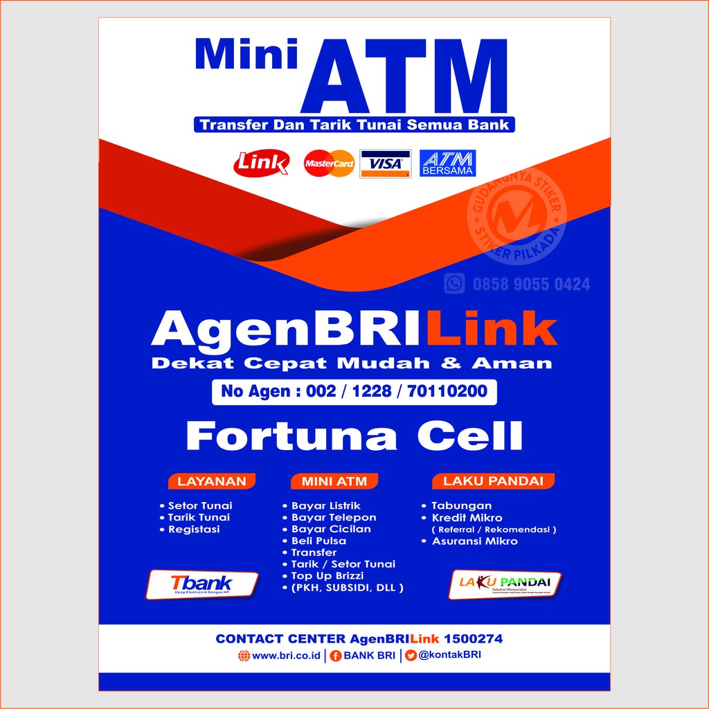 

STIKER VINYL BRILINK MINI ATM (CUSTOM NAMA AGEN TULIS DI CHAT/CATATAN)