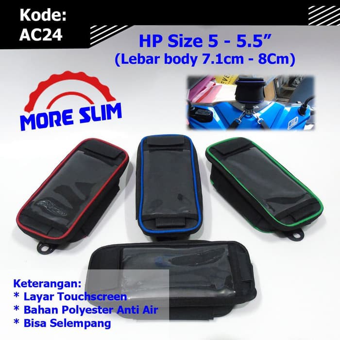 TERLARIS Tas Holder HP Sepeda Motor AC24 | Phone Holder Gojek | Selempang Motor