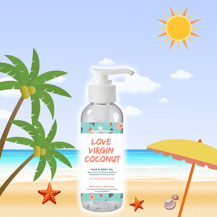 ORGANIC KUMIKO LOVE VIRGIN COCONUT OIL 100ML BODY / FACE BIO OIL