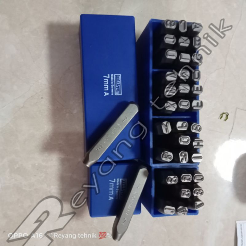 

MASUS Germany 7mm A Alat Ketok Stamp Punch Kapital Huruf A-Z & Nomor Angka 0-9