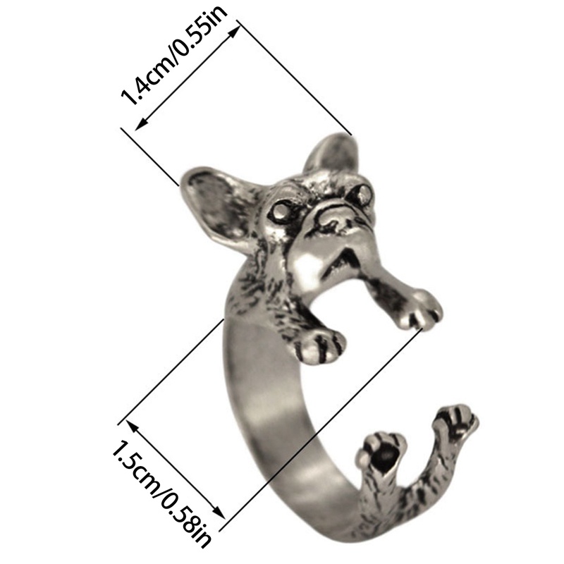 Cincin Bentuk Kucing Sphynx Gaya Retro Vintage Untuk Pria Dan Wanita