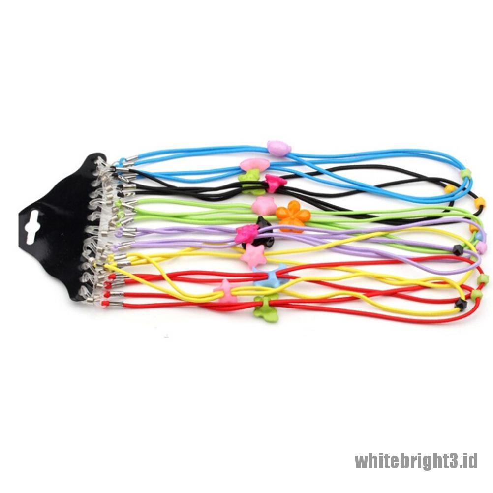 &lt; White3 &gt; Tali Kacamata Bahan Nilon