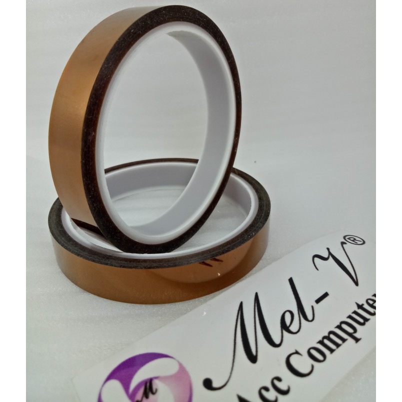 

Isolasi isolatip Solasi Lem Anti Panas 10mm Kapton Tape Anti Panas