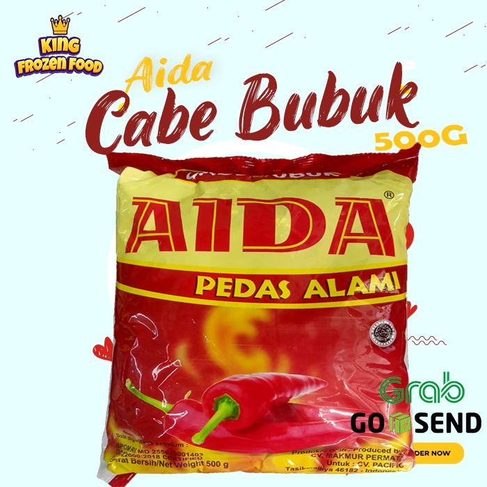 Aida Cabai Bubuk Tabur Pedas Alami 500 Gram