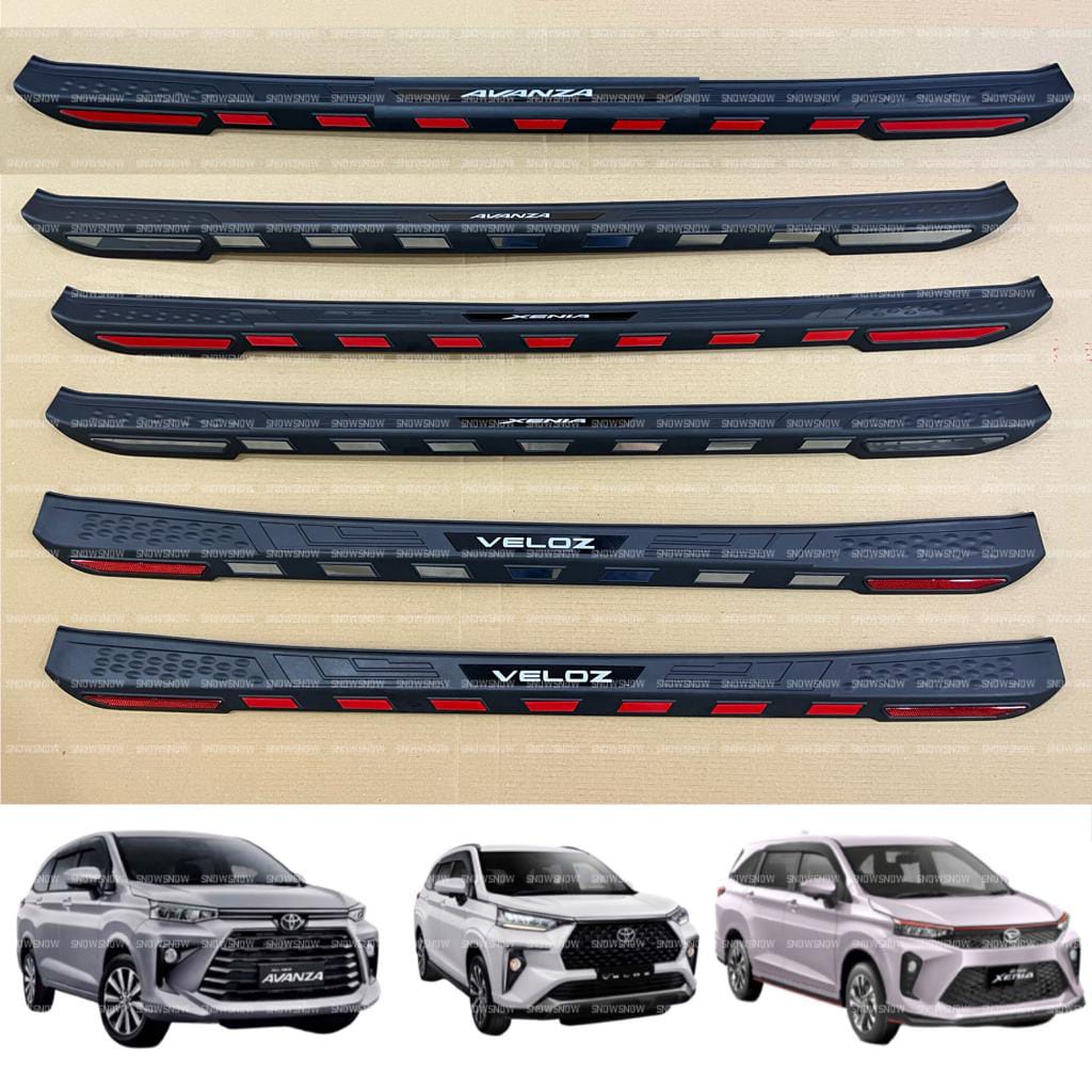 Sillplate Belakang Avanza Xenia Veloz 2022 2023 Exclusive Hitam Reflektor