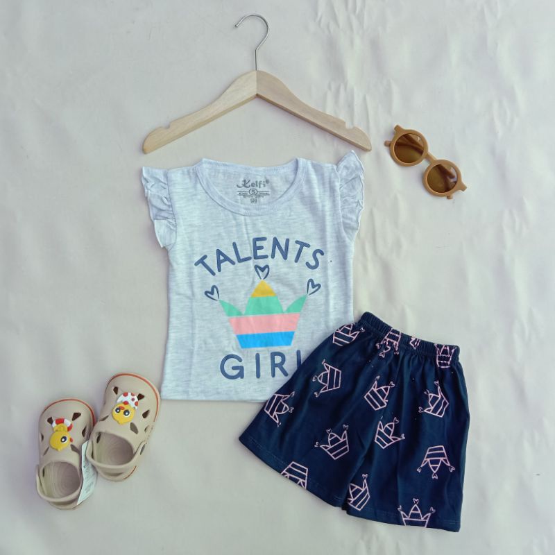 SETELAN ANAK CEWEK RUFFLE MURAH(BAJU+CELANA)