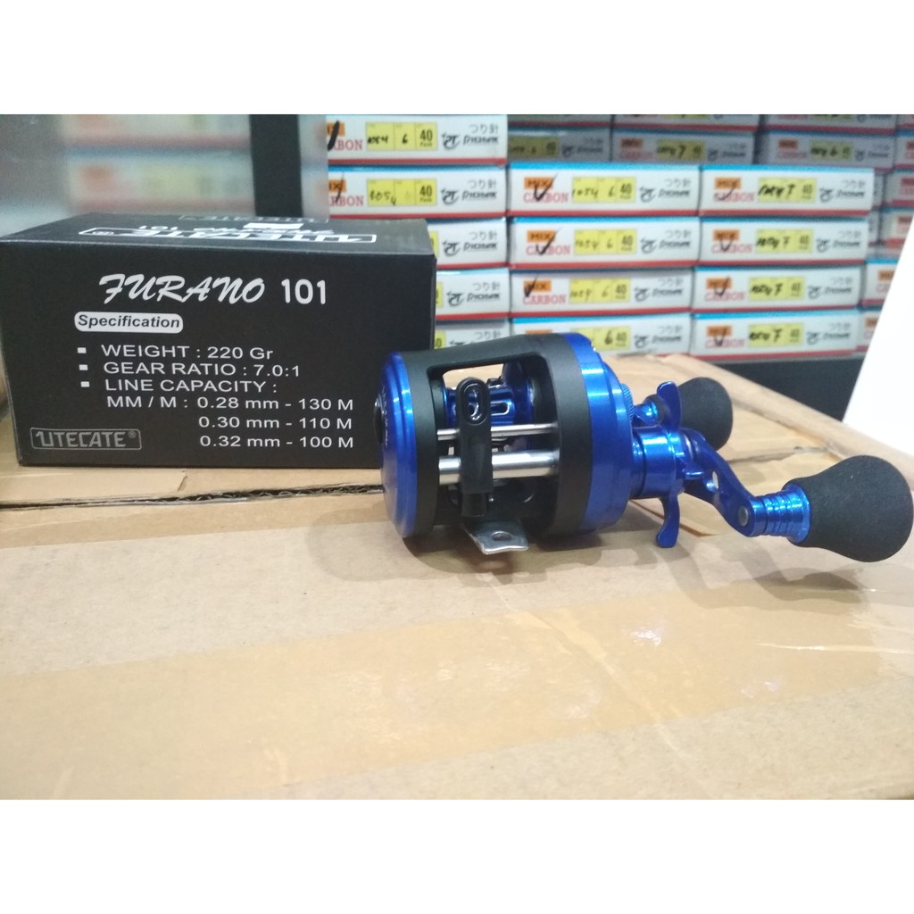 Reel OH Over Head Utecate Furano 101 dan 201 15 BB Biru Omah Pancing Shop