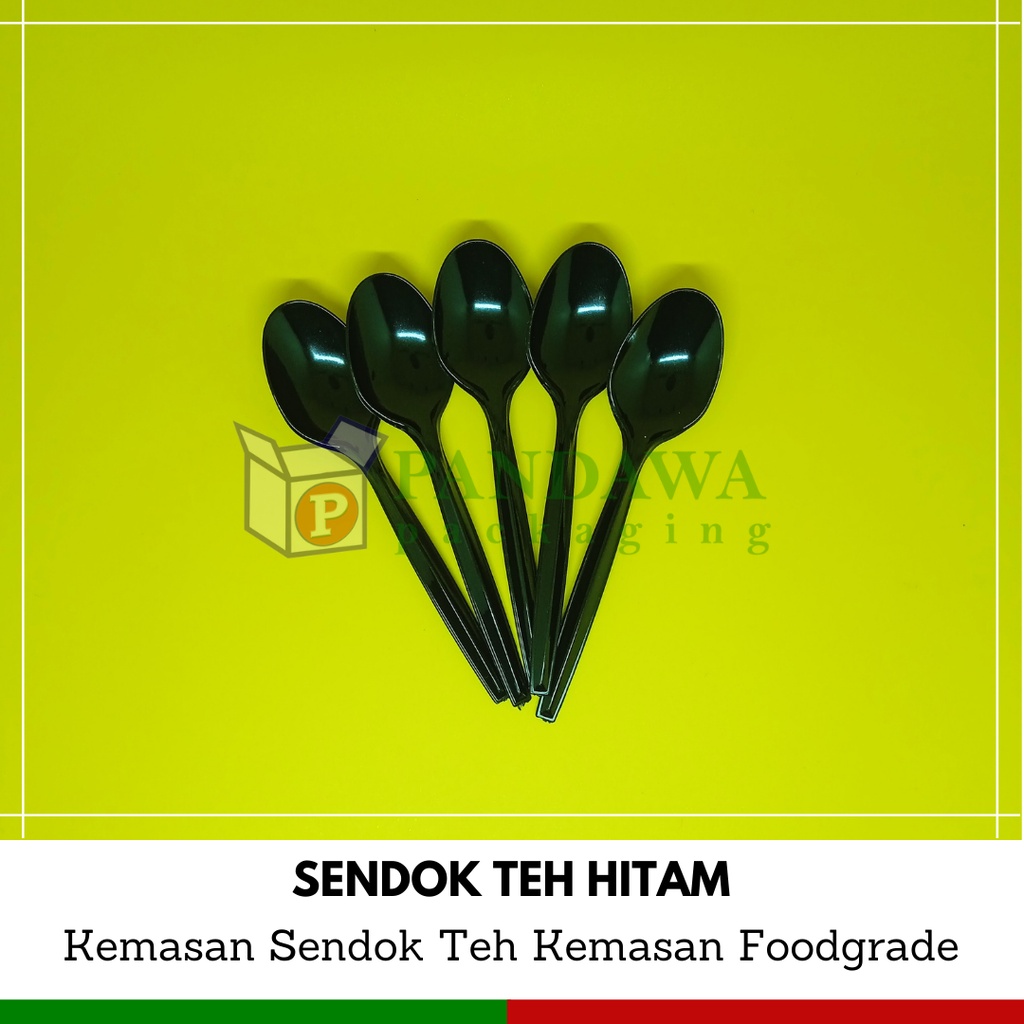 Sendok Teh Hitam | Food Grade | Sendok Plastik Berkualitas Merk KCS