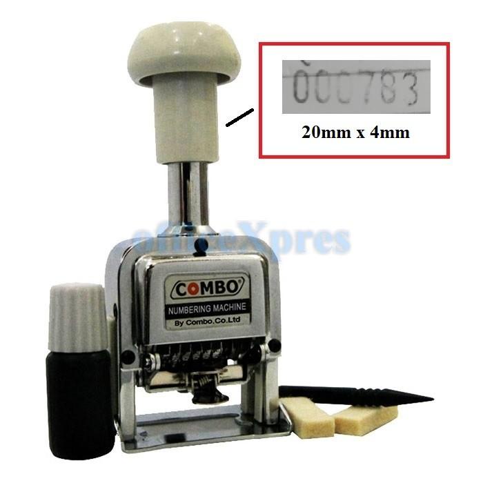 

Stempel / Numerator / Numbering Machine 6 Digits 106S Combo Sejenis Joyko Kenko