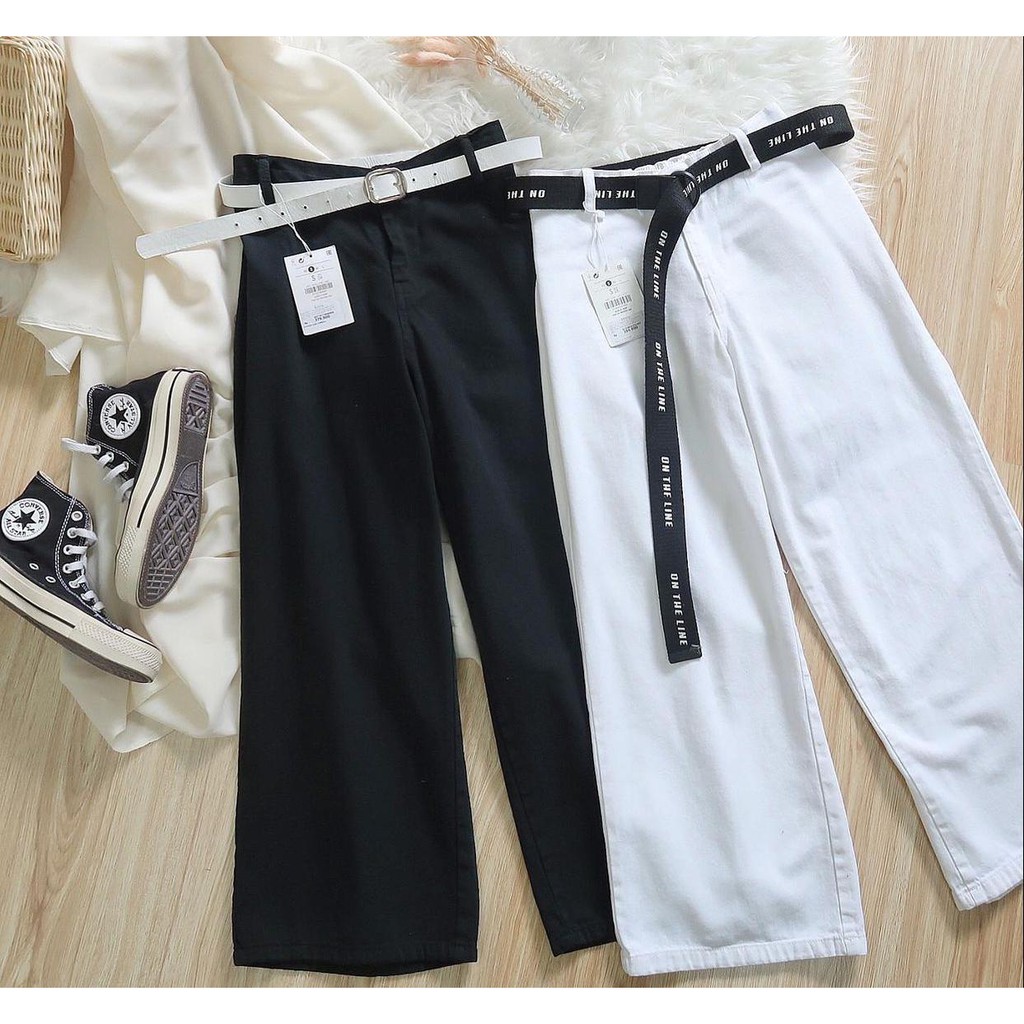 1KG MUAT 4PCS | CELANA KULOT JEANS HIGHWAIST WARNA PASTELA HITS SELEBGRAM FASHION WANITA-7