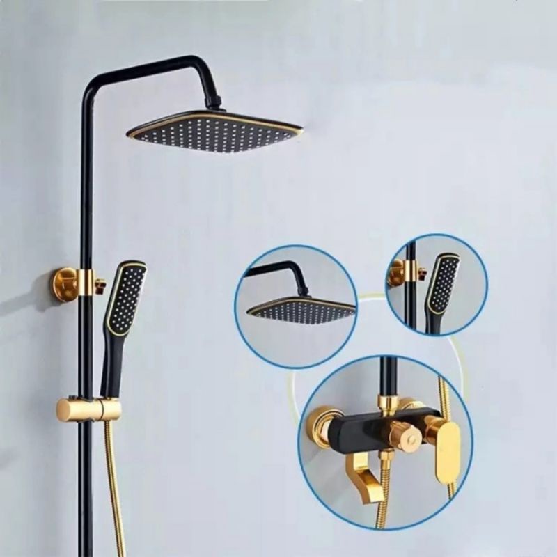 Shower Coulomn BLACK GOLD shower tiang wall shower Panas Dingin