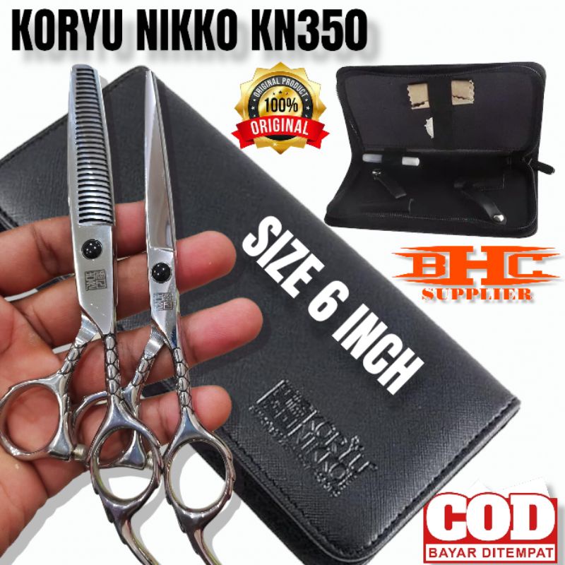 Set gunting rambut potong sasak penipis KORYU NIKKO GY500 ORIGINAL paket alat potong rambut