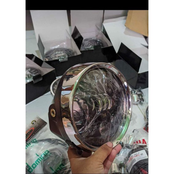 headlamp daymaker 7 inch set batok tiger